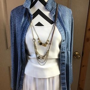 Bella Dahl denim jacket blouse new